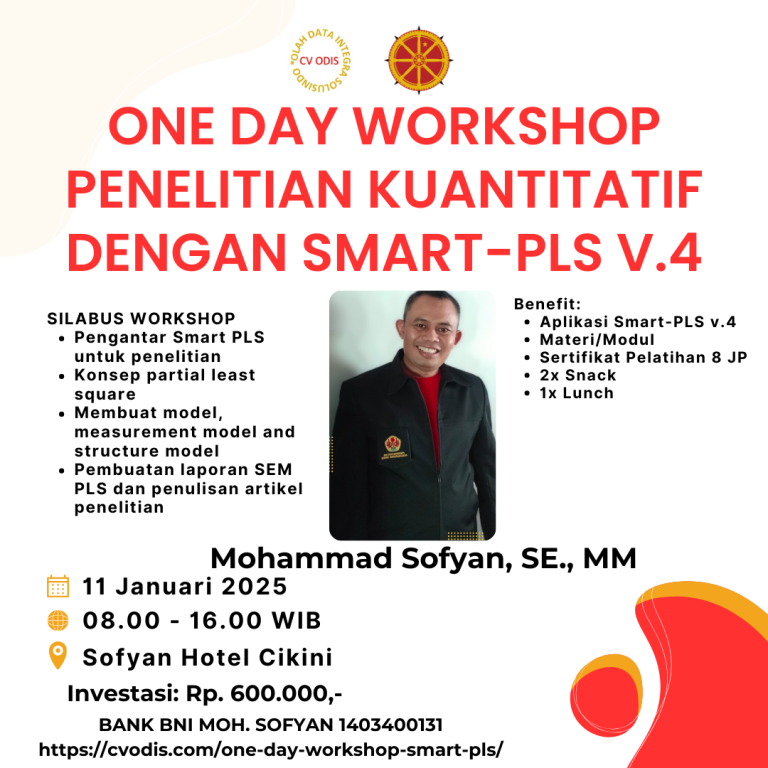One Day Workshop Penelitian Kuantitatif dengan Smart-PLS 4