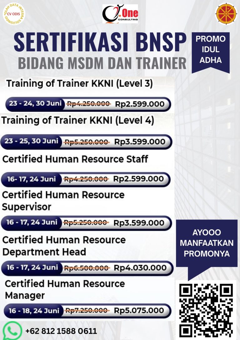 Tingkatkan Karier Anda dengan Sertifikasi BNSP Resmi di Bidang MSDM & Trainer
