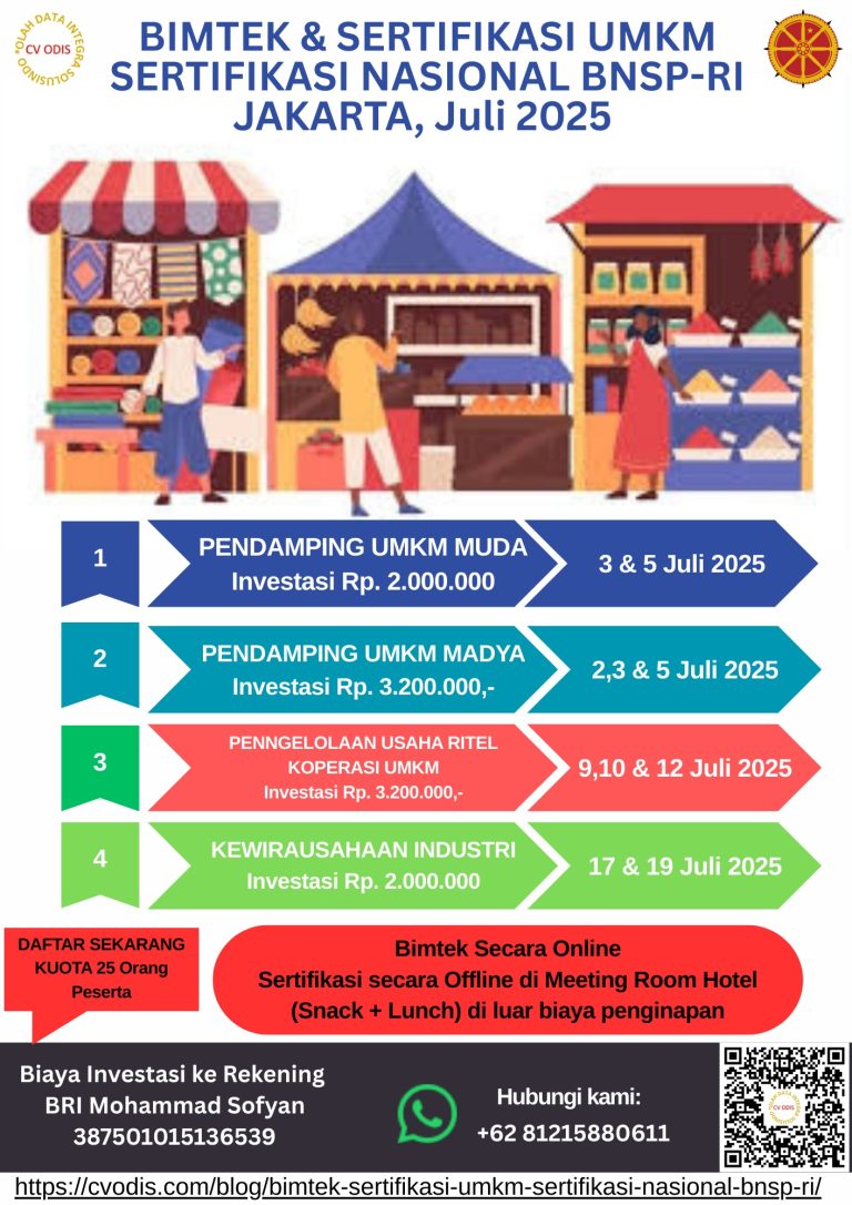 Bimtek & Sertifikasi UMKM: Sertifikasi Nasional BNSP-RI