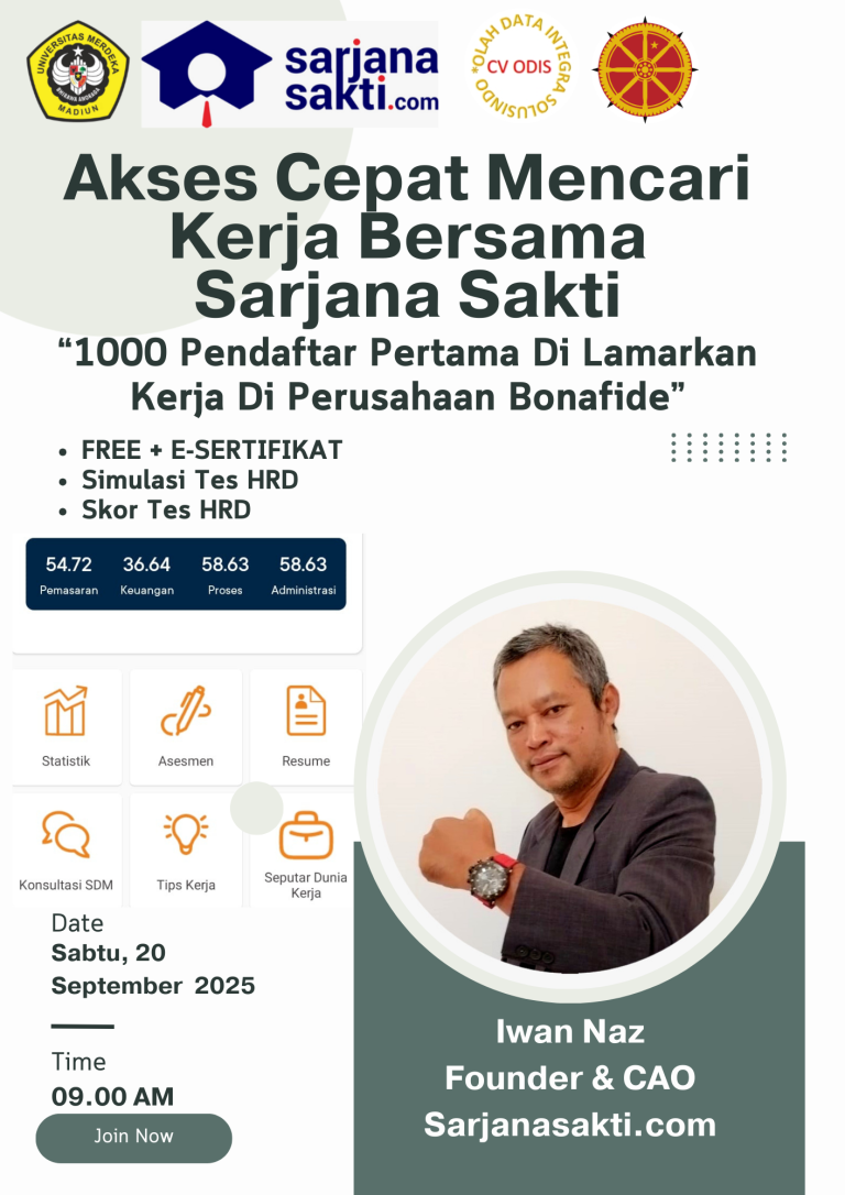 Akses Cepat Mencari Kerja Bersama Sarjana Sakti