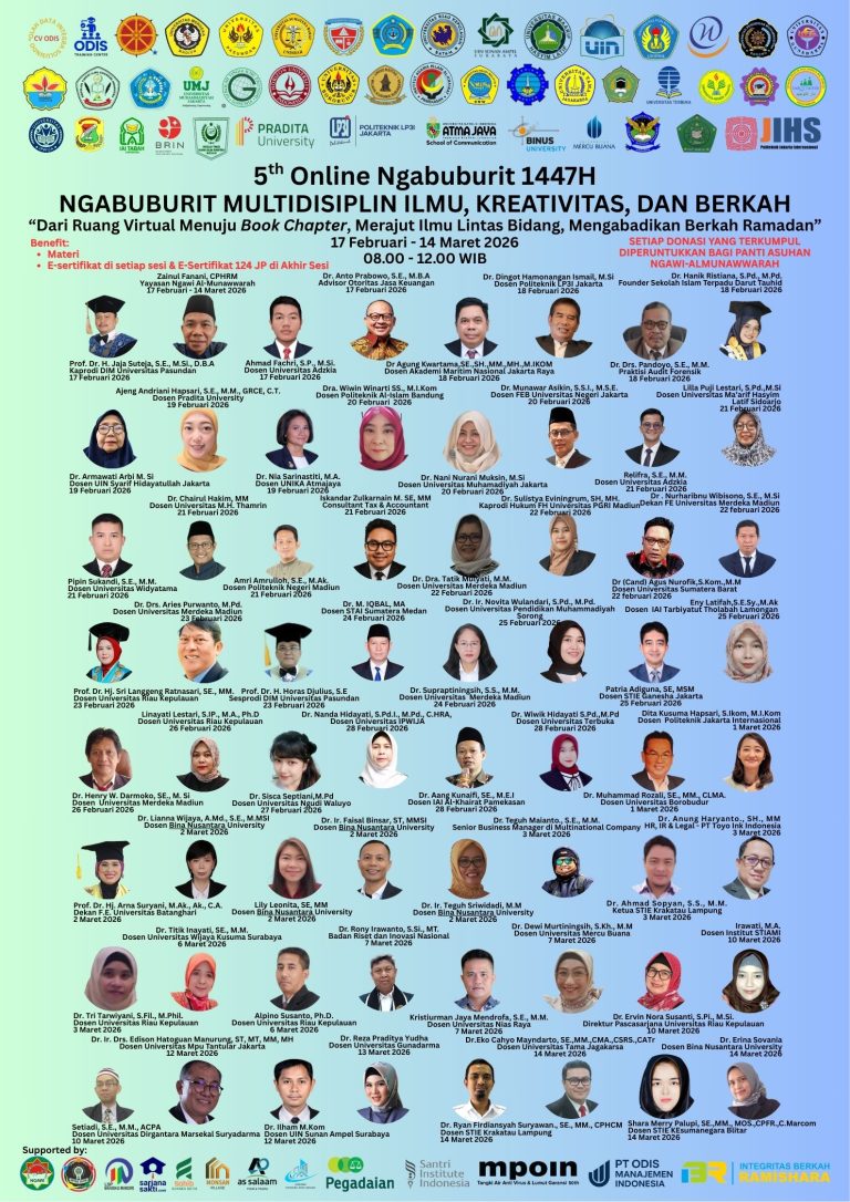 5th Online Ngabuburit 1447 H: Kolaborasi Nasional 46 Perguruan Tinggi, 62 Akademisi, 705 Peserta dari 30 Provinsi, Menghasilkan Book Chapter Multidisiplin dan Donasi Sosial