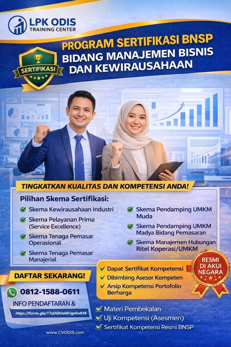 Sertifikasi BNSP Bidang Manajemen Bisnis dan Kewirausahaan