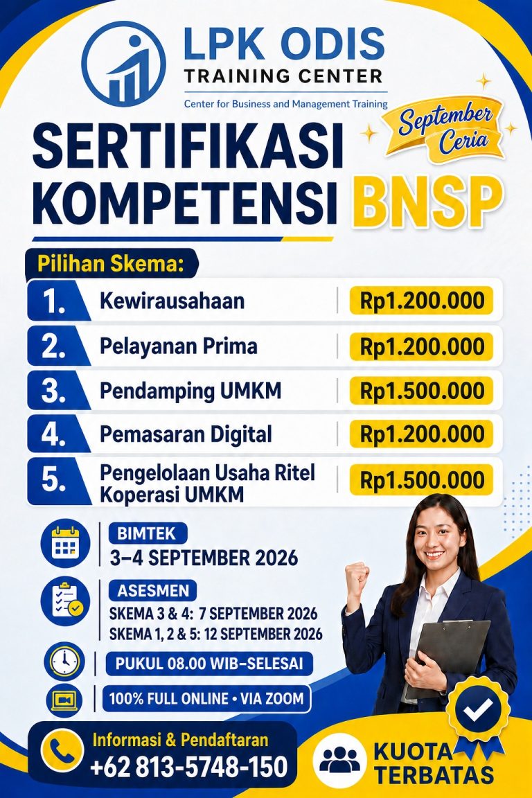 SEPTEMBER CERIA — SERTIFIKASI KOMPETENSI BNSP