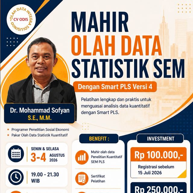 CV ODIS Gelar Pelatihan “Mahir Olah Data Statistik SEM dengan SmartPLS Versi 4”